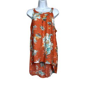 Torrid Coral Halter Floral Top Size 14